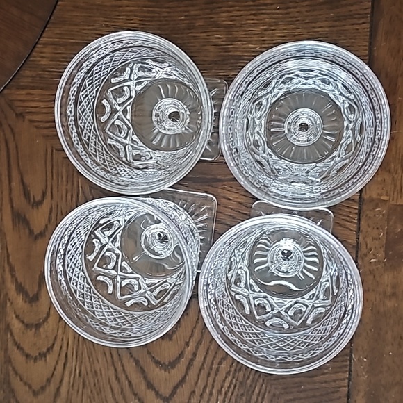 S/4 Vintage Imperial Glass - Ohio Clear Cape Cod 6oz Low Water Goblets - Picture 3 of 4